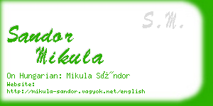 sandor mikula business card